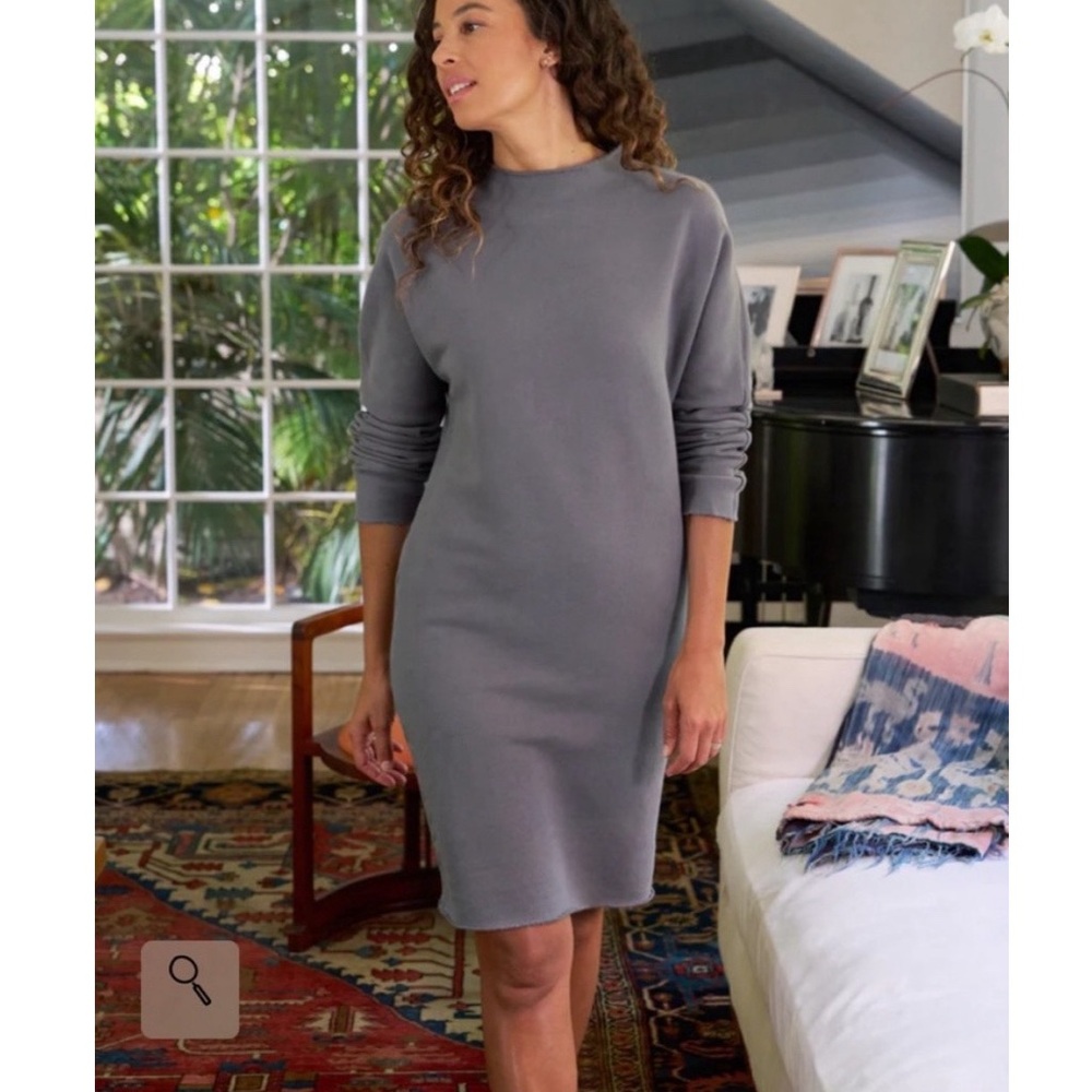 Frank & Eileen Triple Fleece Izzie Sweatshirt Party Dress Elephant Grey Sz S